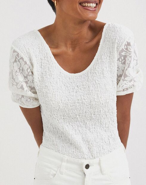 Top Cleo blanc