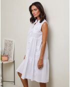 Robe 100% Lin Hortance blanche