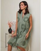 Robe 100% Lin Hortance kaki
