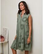 Robe 100% Lin Hortance kaki
