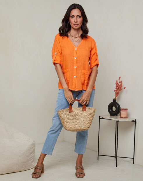 Top 100% Lin Maude orange