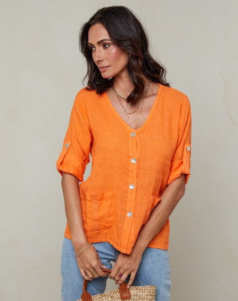 Top 100% Lin Maude orange