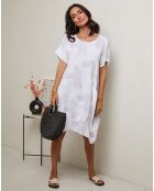 Florina weißes Kleid aus 100% Leinen