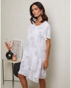 Florina weißes Kleid aus 100% Leinen