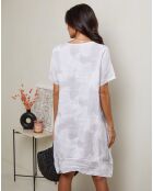 Florina weißes Kleid aus 100% Leinen