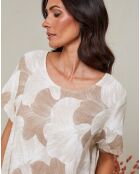 Abito Florina camel 100% lino