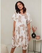 Abito Florina camel 100% lino