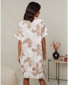 Abito Florina camel 100% lino