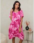 Florina Fushia Kleid aus 100% Leinen