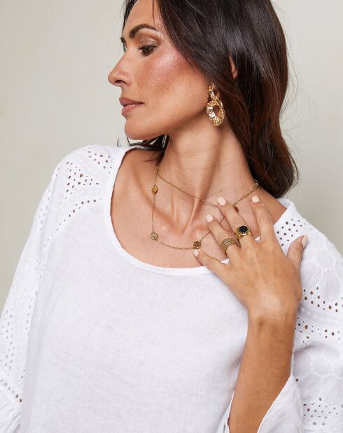 Tunique 100% Lin Claudine blanche