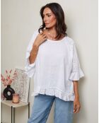 Tunique 100% Lin Claudine blanche