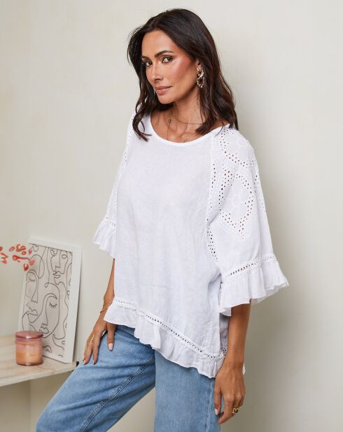 Tunique 100% Lin Claudine blanche