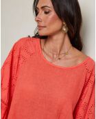 Tunique 100% Lin Claudine corail