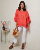 Tunique 100% Lin Claudine corail