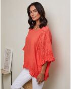 Tunique 100% Lin Claudine corail