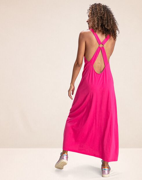 Robe longue Luze rose