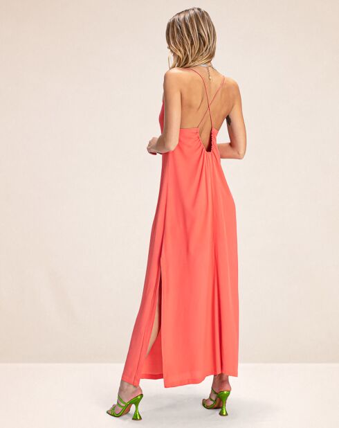 Robe longue Noa rose