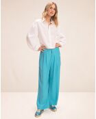 Pantalon Oscar bleu turquoise