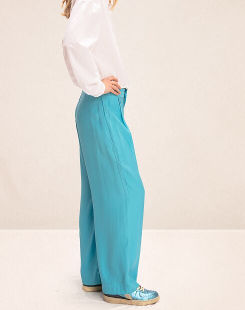 Pantalon Oscar bleu turquoise