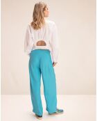 Pantalon Oscar bleu turquoise