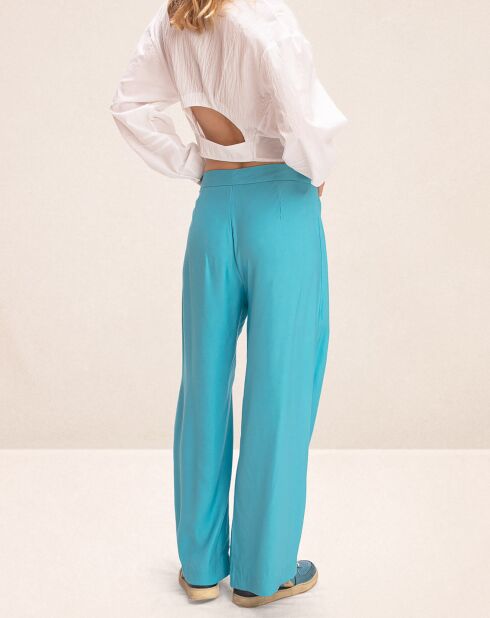 Pantalon Oscar bleu turquoise