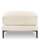 Pouf Velours Venus beige clair - 65x65x47 cm