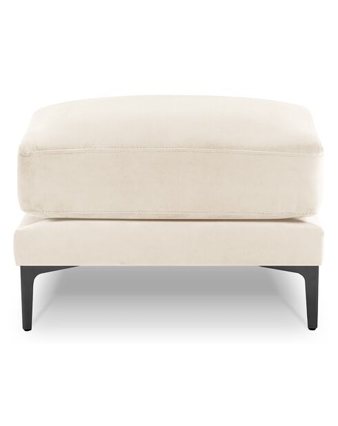 Pouf Velours Venus beige clair - 65x65x47 cm