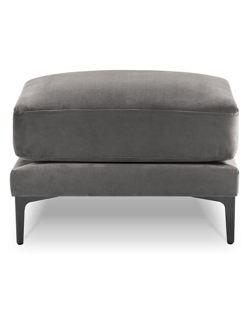 Pouf Velours Venus gris - 65x65x47 cm