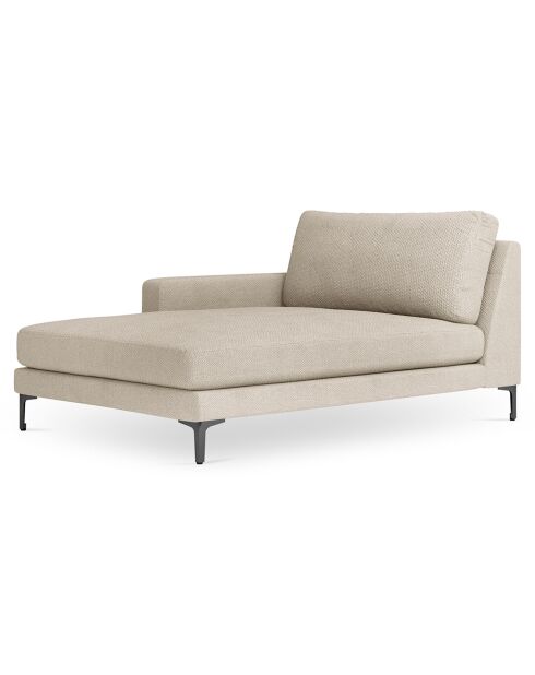 Chaise Longue Gauche Venus beige - 160x104x90 cm