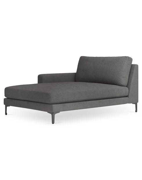 Chaise Longue Gauche Venus gris foncé - 160x104x90 cm