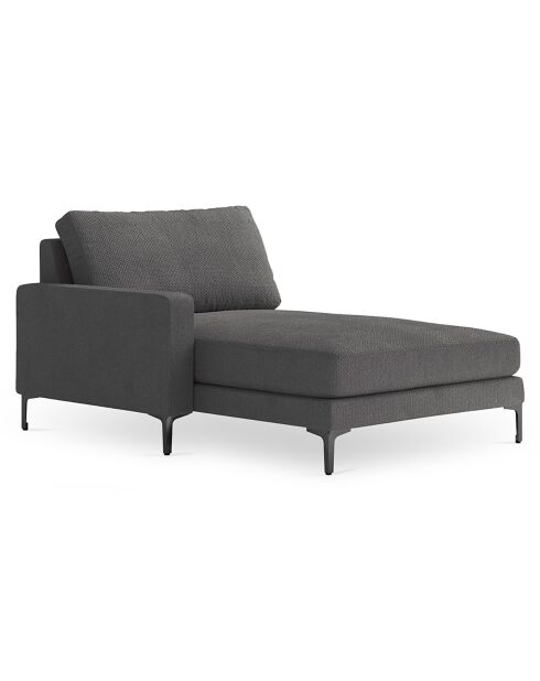 Chaise Longue Gauche Venus gris foncé - 160x104x90 cm