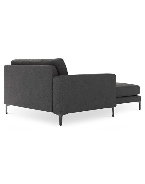 Chaise Longue Gauche Venus gris foncé - 160x104x90 cm