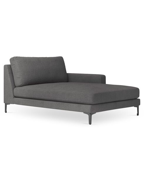 Chaise Longue Droite Venus gris foncé - 160x104x90 cm