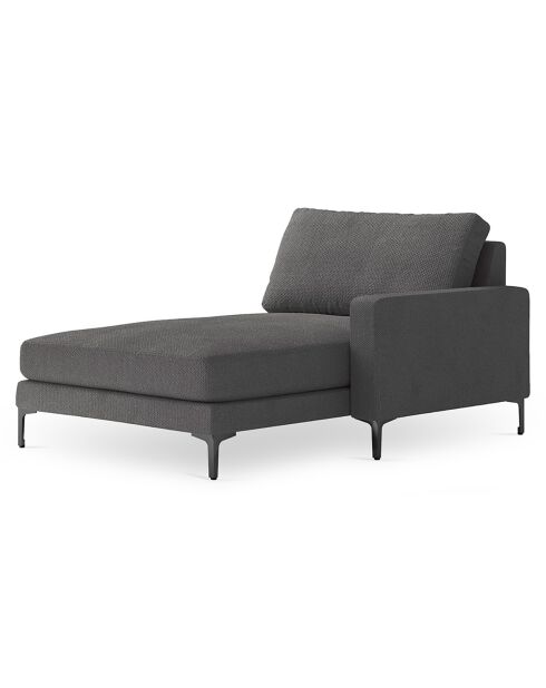 Chaise Longue Droite Venus gris foncé - 160x104x90 cm