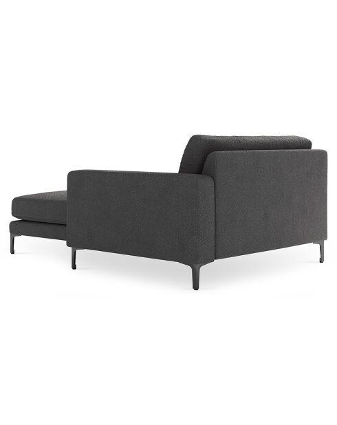 Chaise Longue Droite Venus gris foncé - 160x104x90 cm