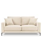 Canapé Velours Venus 2 Places beige clair - 158x92x90 cm