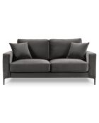 Canapé Velours Venus 2 Places gris - 158x92x90 cm