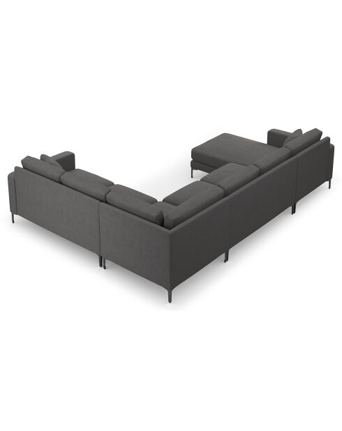 Canapé Panoramique droit Venus 6 Places gris foncé - 326x236x90 cm