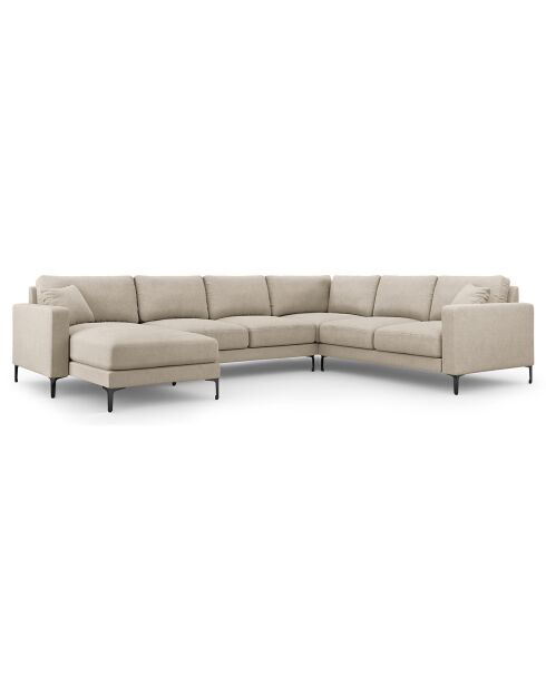 Canapé Panoramique droit Venus 6 Places beige - 326x236x90 cm