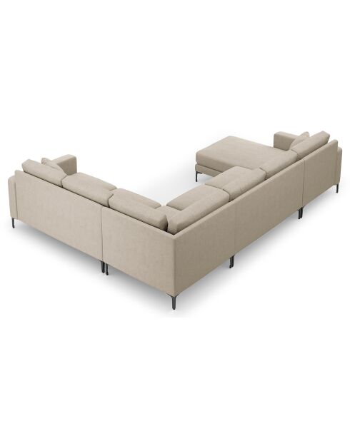 Canapé Panoramique droit Venus 6 Places beige - 326x236x90 cm