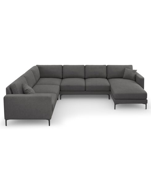 Canapé Panoramique gauche Venus 6 Places gris foncé - 326x236x90 cm