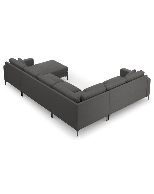 Canapé Panoramique gauche Venus 6 Places gris foncé - 326x236x90 cm