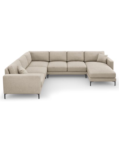 Canapé Panoramique gauche Venus 6 Places beige - 326x236x90 cm