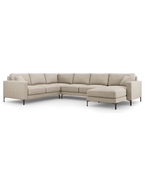 Canapé Panoramique gauche Venus 6 Places beige - 326x236x90 cm