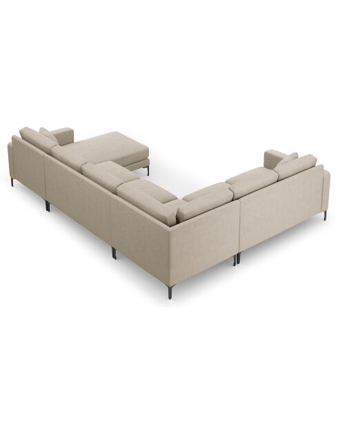 Canapé Panoramique gauche Venus 6 Places beige - 326x236x90 cm