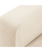 Canapé Panoramique gauche Velours Venus 6 Places beige clair - 326x236x90 cm
