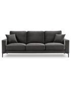 Canapé Velours Venus 3 Places gris - 220x92x90 cm