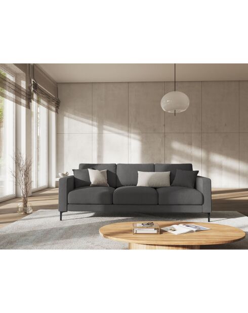 Canapé Venus 3 Places gris foncé - 220x92x90 cm