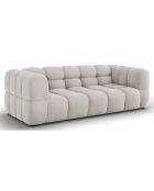 Canapé Velours Aster 3 Places ivoire - 214x102x75 cm