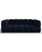 Canapé Velours Aster 3 Places bleu roi - 214x102x75 cm